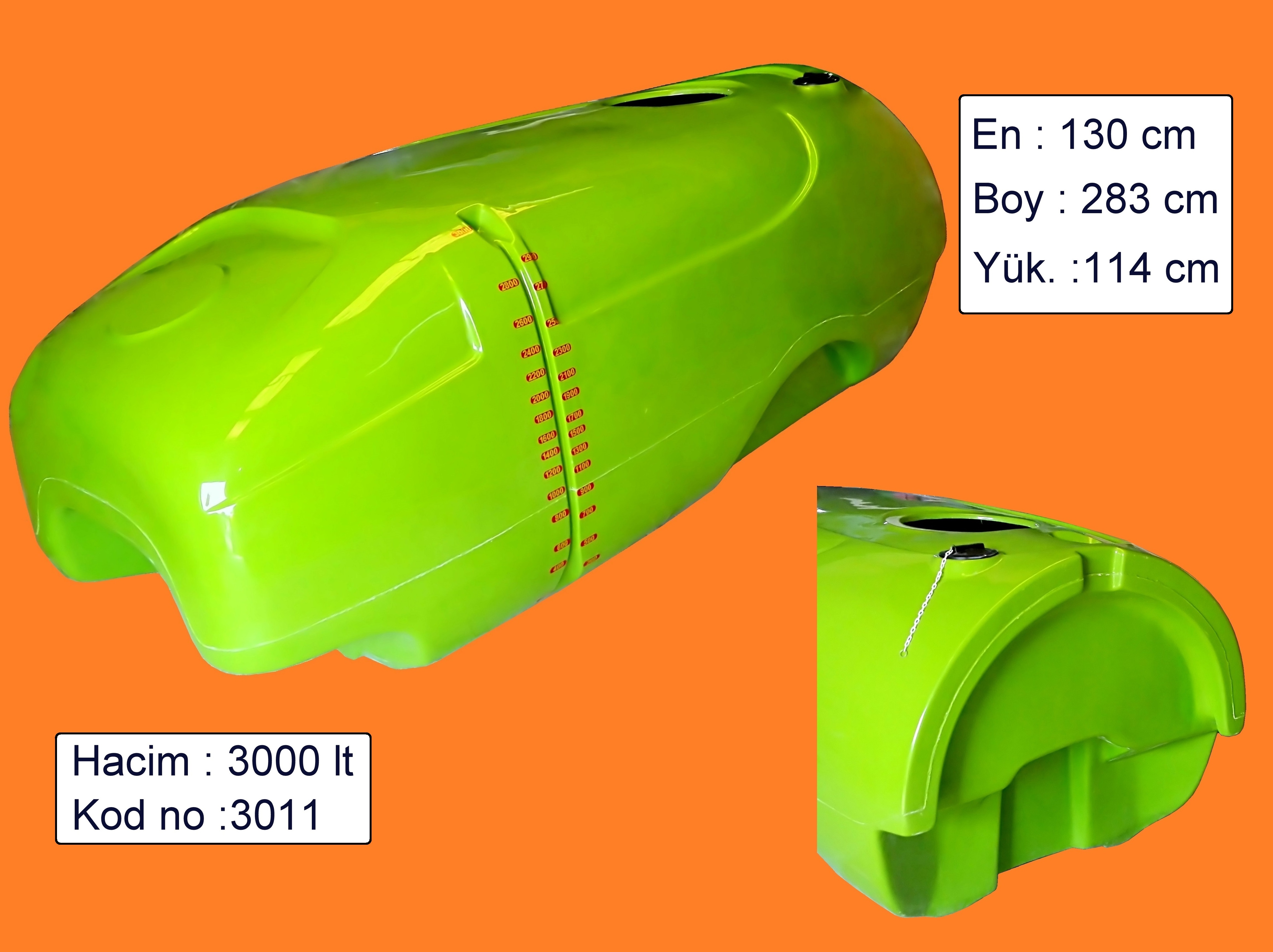 3000 Lt Polyester Su ve Zirai İlaç Deposu 3001