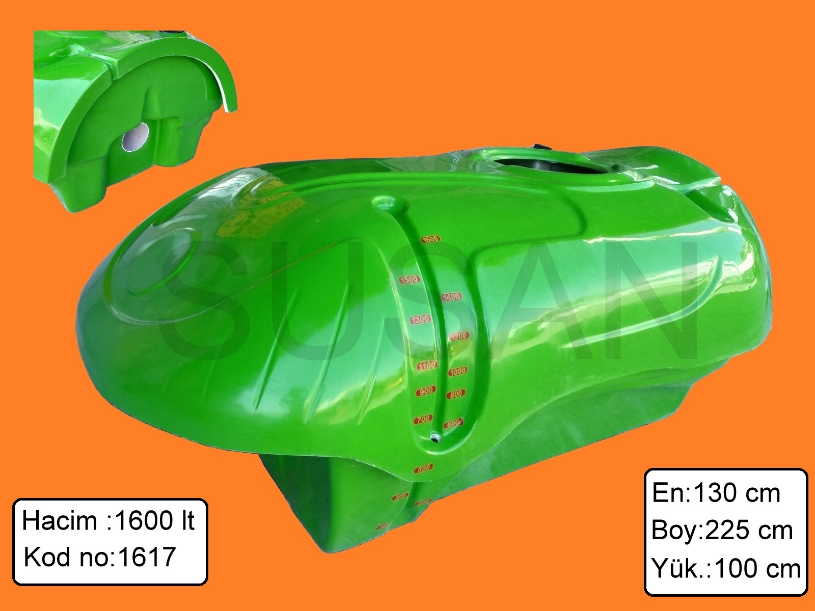 1600 Lt Polyester Su ve Zirai İlaç Deposu 1617