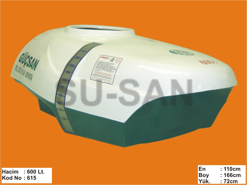 600 Lt Polyester Su ve Zirai İlaç Deposu 615