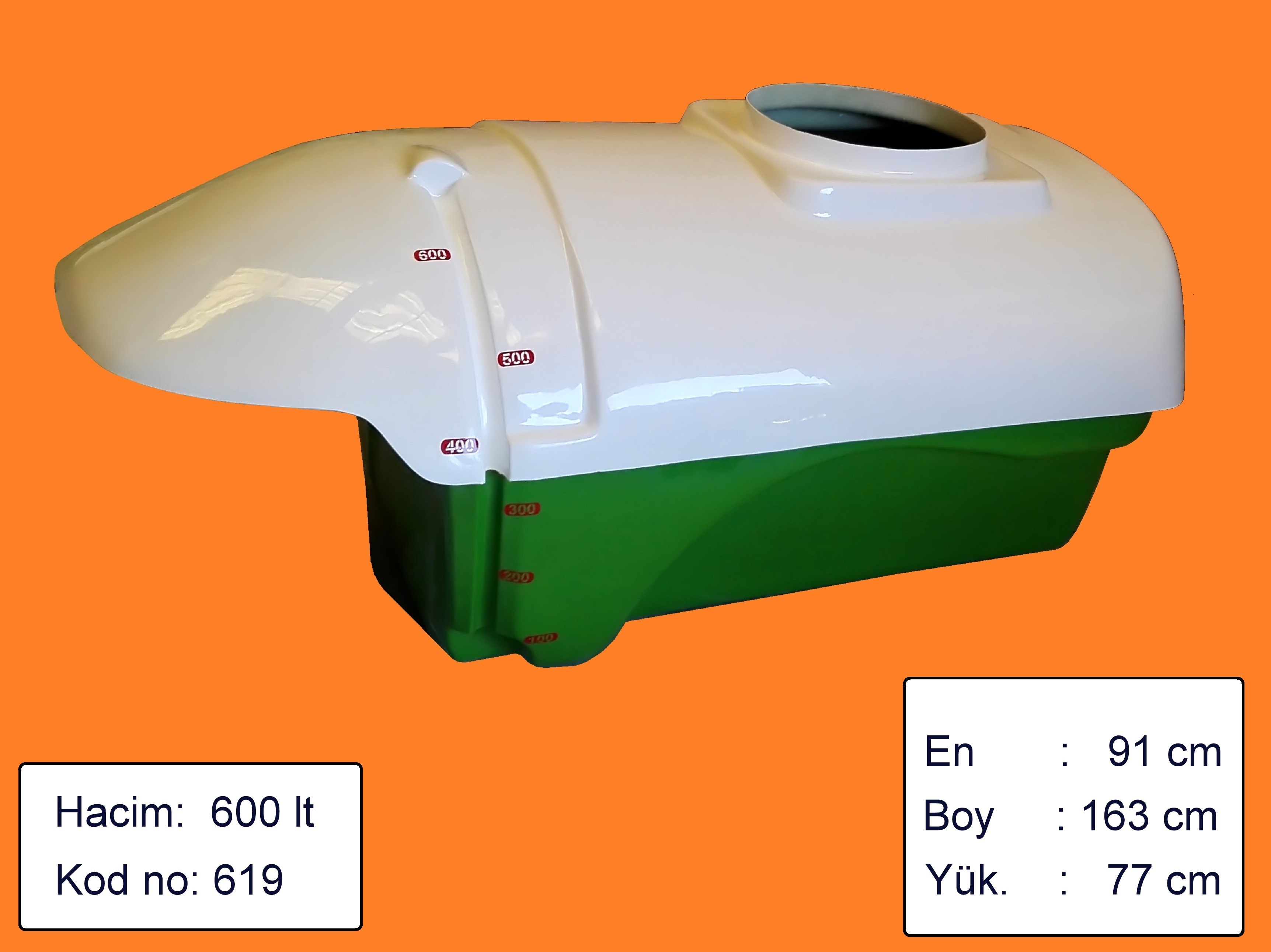600 Lt Polyester Su ve Zirai İlaç Deposu 619